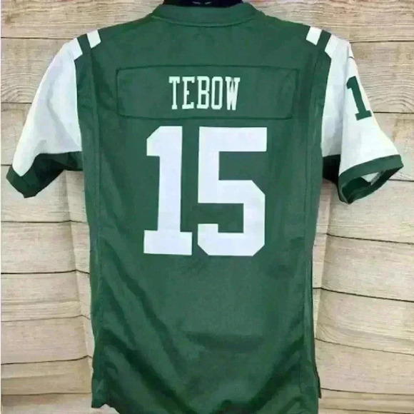 Nike kids jets/ tim Tebow football Jersey size LG - Picture 4 of 8